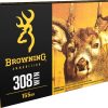 Browning BXR Rapid Expansion Ammunition 308 Winchester 155 Grain Matrix Tip Box of 20