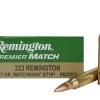 Remington Premier Match Ammunition 223 Remington 77 Grain Sierra MatchKing Hollow Point Box of 20