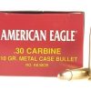 Federal American Eagle Ammunition 30 Carbine 110 Grain Full Metal Jacket