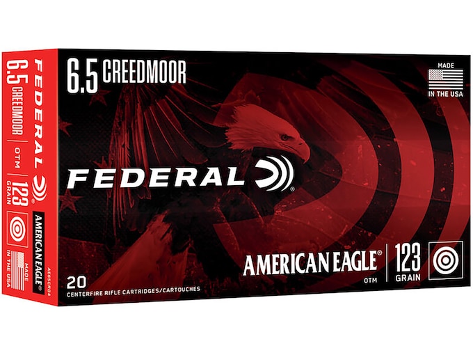 Federal American Eagle Ammunition 6.5 Creedmoor 123 Grain Open Tip Match