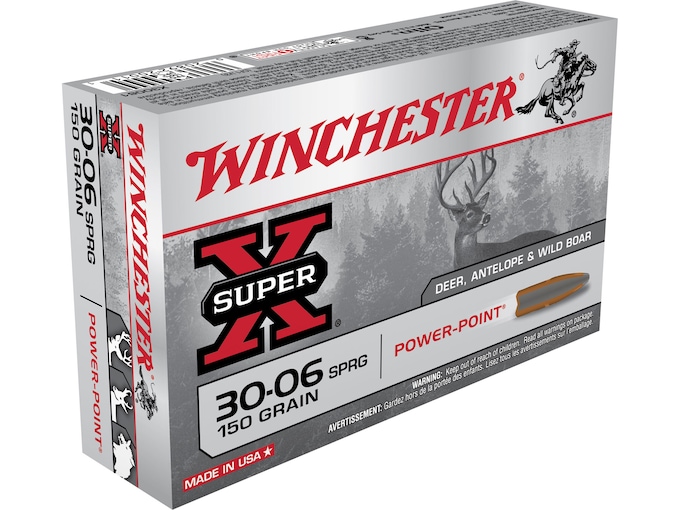 Winchester Super-X Ammunition 30-06 Springfield 150 Grain Power-Point Box of 20