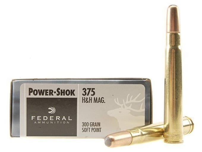 Federal Power-Shok Ammunition 375 H&H Magnum 300 Grain Soft Point Box of 20