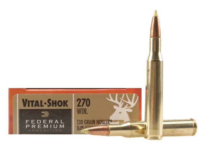 Federal Premium Ammunition 270 Winchester 130 Grain Nosler Ballistic Tip Box of 20