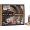 Federal Premium Personal Defense Ammunition 9mm Luger 124 Grain Hydra-Shok Jacketed Hollow Point Box of 20