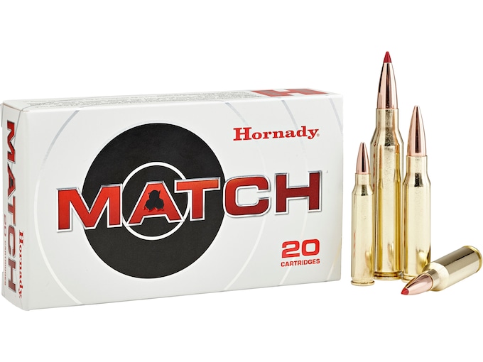 Hornady Match Ammunition 338 Lapua Magnum 250 Grain Hollow Point Boat Tail Box of 20