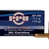 Prvi Partizan Ammunition 30 Carbine 110 Grain Soft Point Box of 50