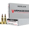 Nosler Varmageddon Ammunition 221 Remington Fireball 40 Grain Polymer Tip Flat Base Box of 20