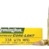 Remington Core-Lokt Ammunition 338 Winchester Magnum 225 Grain Core-Lokt Pointed Soft Point Box of 20