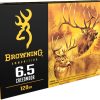 Browning BXS Solid Expansion Ammunition 6.5 Creedmoor 120 Grain Solid Copper Polymer Tip Boat Tail Lead-Free Box of 20