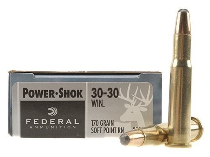 Federal Power-Shok Ammunition 30-30 Winchester 170 Grain Round Nose Soft Point Box of 20