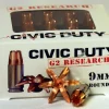 G2 Research Civic Duty Ammunition 9mm Luger 94 Grain Expanding Solid Copper Lead-Free Box of 20