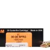 HSM Trophy Gold Ammunition 30-06 Springfield 168 Grain Berger Hunting VLD Hollow Point Boat Tail Box of 20