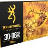 Browning BXS Solid Expansion Ammunition 30-06 Springfield 180 Grain Solid Copper Polymer Tip Boat Tail Lead-Free Box of 20