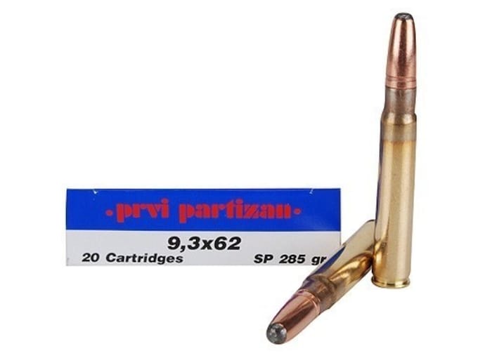 Prvi Partizan Ammunition 9.3x62mm Mauser 285 Grain Soft Point Box of 20
