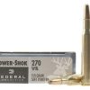 Federal Power-Shok Ammunition 270 Winchester 150 Grain Round Nose Soft Point Box of 20