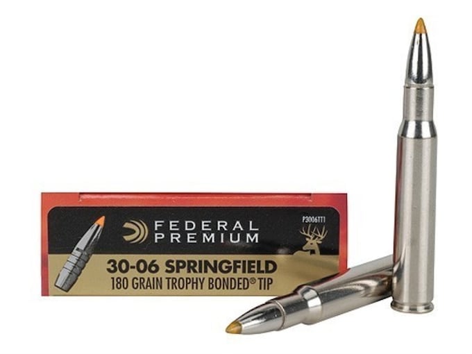Federal Premium Ammunition 30-06 Springfield 180 Grain Trophy Bonded Tip Box of 20