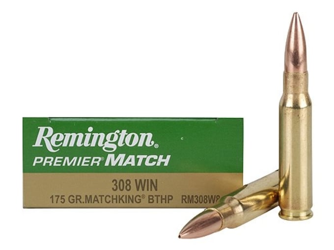 Remington Premier Match Ammunition 308 Winchester 175 Grain Sierra MatchKing Hollow Point Box of 20