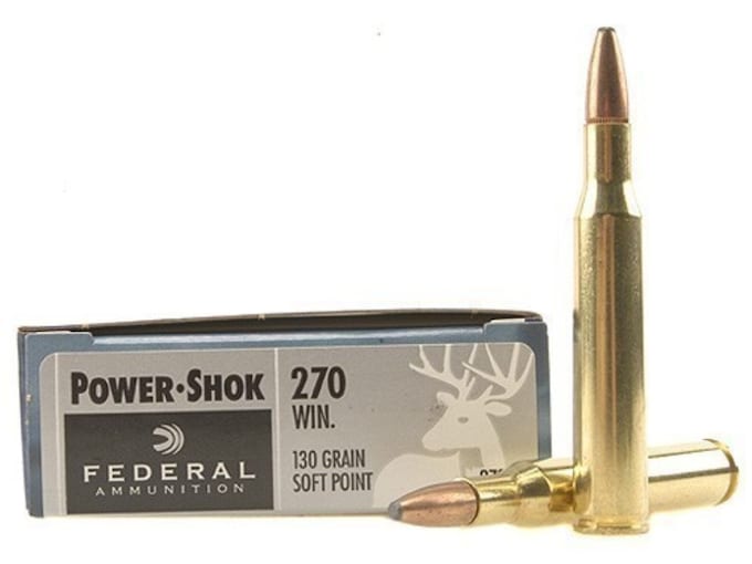 Federal Power-Shok Ammunition 270 Winchester 130 Grain Soft Point Box of 20