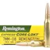 Remington Core-Lokt Ammunition 7mm-08 Remington 140 Grain Core-Lokt Pointed Soft Point Box of 20