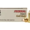 Federal Premium Gold Medal Match Ammunition 45 ACP 185 Grain Full Metal Jacket Semi-Wadcutter Box of 50