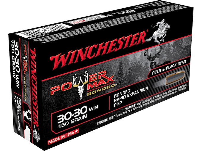 Winchester Power Max Bonded Ammunition 30-30 Winchester 150 Grain Protected Hollow Point Box of 20