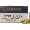 Magtech Ammunition 9mm Luger 124 Grain Jacketed Soft Point