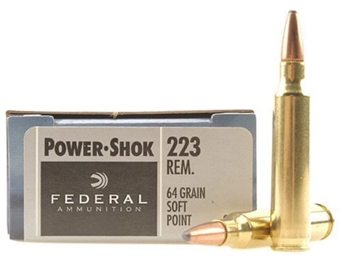 Federal Power-Shok Ammunition 223 Remington 64 Grain Soft Point Box of 20