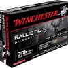 Winchester Ballistic Silvertip Ammunition 308 Winchester 168 Grain Rapid Controlled Expansion Polymer Tip Box of 20