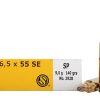 Sellier & Bellot Ammunition 6.5x55mm Swedish Mauser 140 Grain Soft Point Box of 20