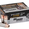 Sig Sauer Elite Performance Ammunition 9mm Luger 115 Grain V-Crown Jacketed Hollow Point Box of 20