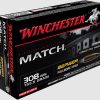 Winchester Match Ammunition 308 Winchester 155.5 Grain Berger FullBore Target Hollow Point Boat Tail