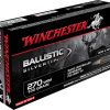 Winchester Ballistic Silvertip Ammunition 270 Winchester Short Magnum (WSM) 130 Grain Rapid Controlled Expansion Polymer Tip Box of 20