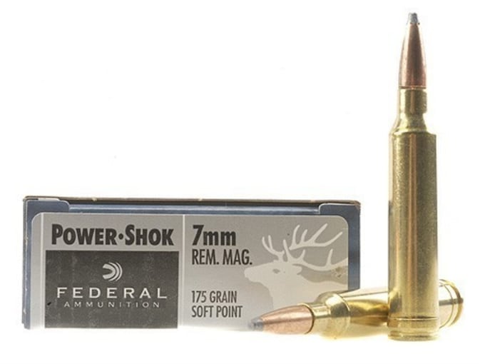 Federal Power-Shok Ammunition 7mm Remington Magnum 175 Grain Soft Point Box of 20