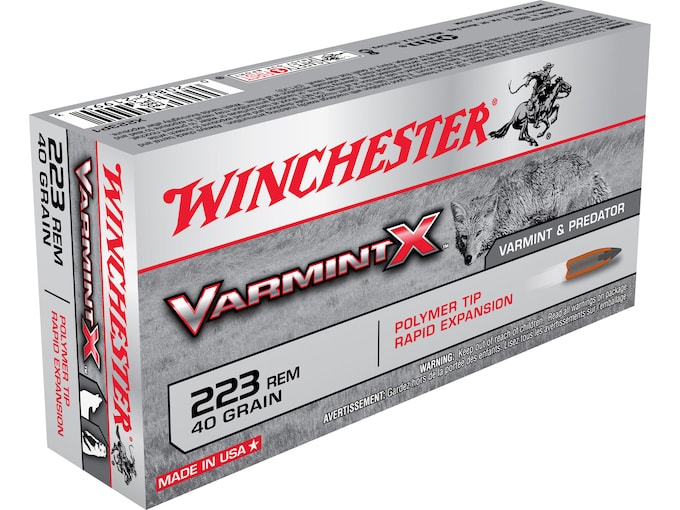 Winchester Varmint X Ammunition 223 Remington 40 Grain Polymer Tip