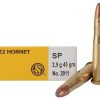 Sellier & Bellot Ammunition 22 Hornet 45 Grain Soft Point Box of 20