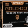 Speer Gold Dot Ammunition 9mm Luger 124 Grain Jacketed Hollow Point Box of 20