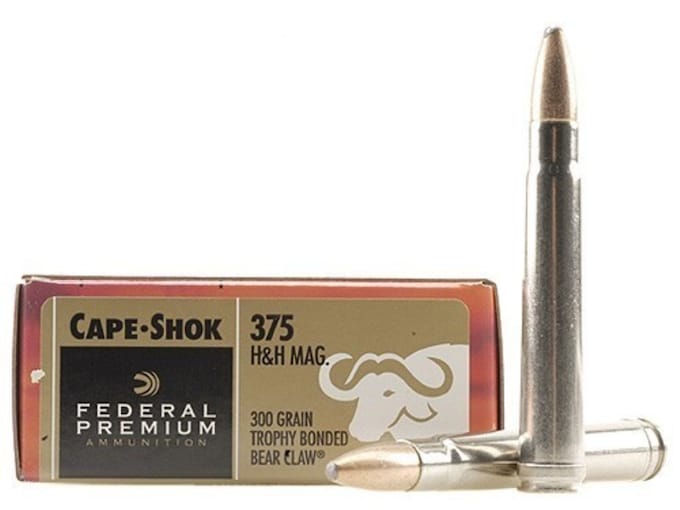Federal Premium Safari Ammunition 375 H&H Magnum 300 Grain Trophy Bonded Bear Claw