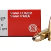 Sellier & Bellot Ammunition 9mm Luger 115 Grain Jacketed Hollow Point Box of 50