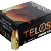 G2 Research Telos Ammunition 9mm Luger +P 92 Grain Controlled Fragmenting Hollow Point Solid Copper Lead-Free Box of 20