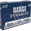 Fiocchi Range Dynamics Ammunition 9mm Luger 115 Grain Full Metal Jacket