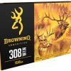 Browning BXS Solid Expansion Ammunition 308 Winchester 150 Grain Solid Copper Polymer Tip Boat Tail Lead-Free Box of 20
