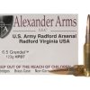 Alexander Arms Ammunition 6.5 Grendel 123 Grain Lapua Scenar Hollow Point Boat Tail Box of 20