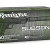 Remington Subsonic Ammunition 9mm Luger 147 Grain Flat Nose Enclosed Base