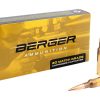 Berger Match Grade Ammunition 6.5 Creedmoor 153.5 Grain Hybrid Target Hollow Point Box of 20
