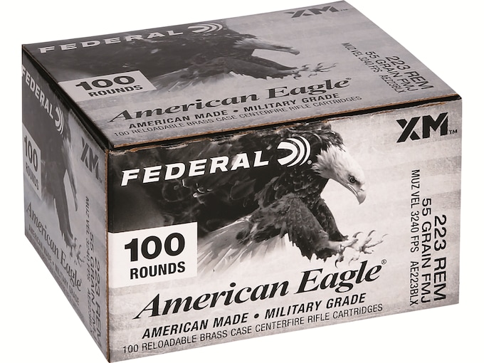 Federal American Eagle Ammunition 223 Remington 55 Grain Full Metal Jacket
