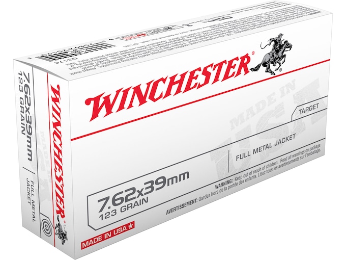 Winchester USA Ammunition 7.62x39mm 123 Grain Full Metal Jacket