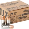 Sig Sauer Elite Performance M17 Ammunition 9mm Luger +P 124 Grain V-Crown Jacketed Hollow Point Box of 20
