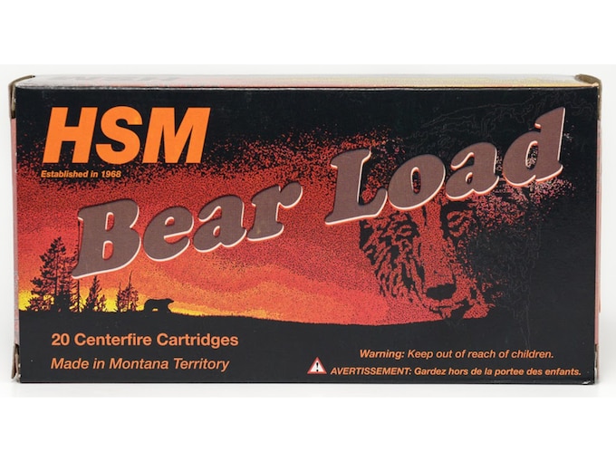 HSM Bear Ammunition 450 Bushmaster 300 Grain Jacketed Soft Point Box of 20
