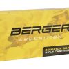 Berger Match Grade Ammunition 223 Remington 77 Grain OTM Tactical Hollow Point Boat Tail Box of 20