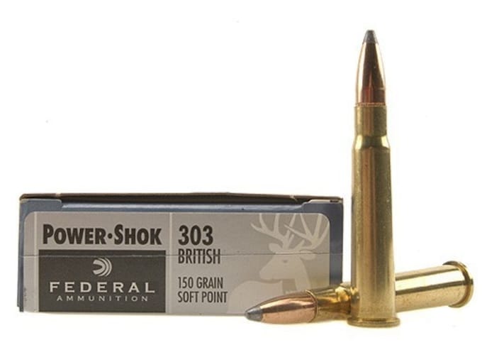 Federal Power-Shok Ammunition 303 British 150 Grain Soft Point Box of 20